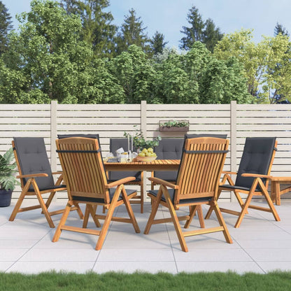 Gartenstühle Mit Kissen 6 Stk. Massivholz Teak