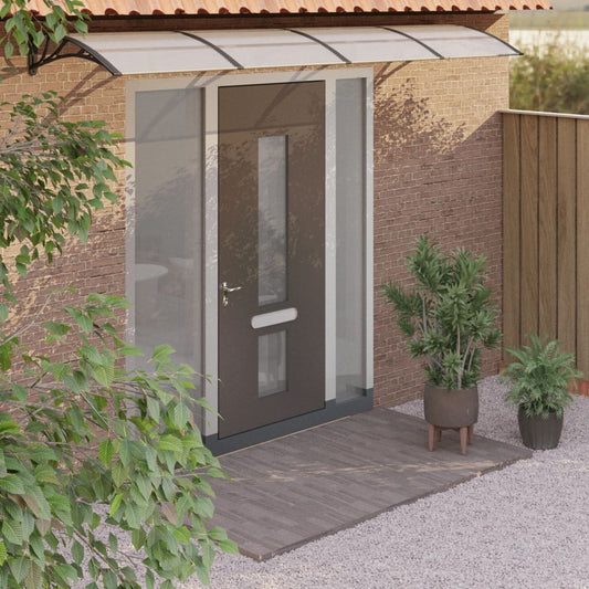 Türvordach Polycarbonat Schwarz Und Transparent