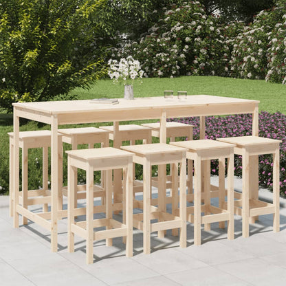 9-Tlg. Gartenbar-Set Massivholz Kiefer