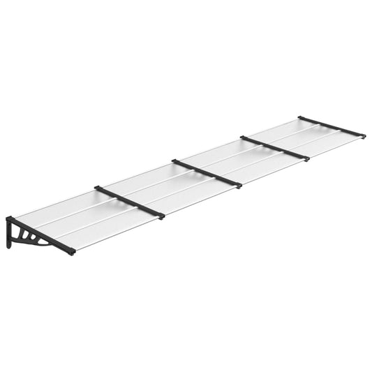 Türvordach Schwarz Und Transparent Polycarbonat