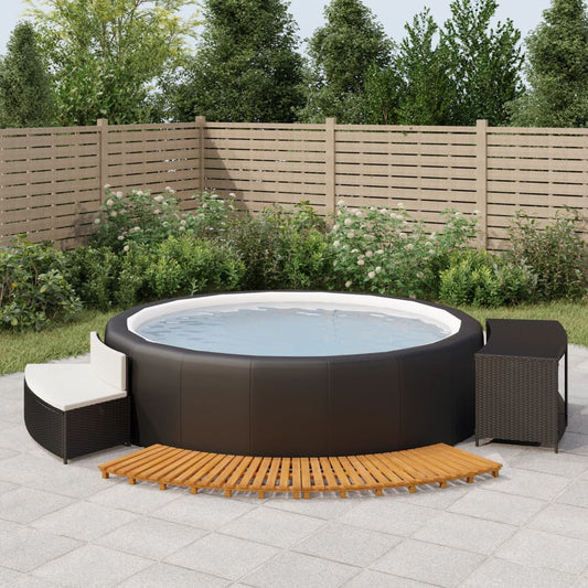 Whirlpool-Umrandung Poly-Rattan Und Massivholz Akazie