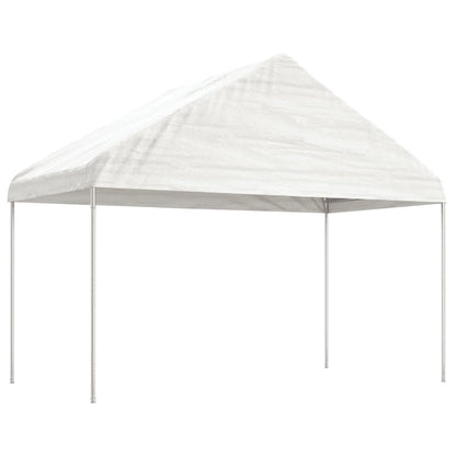 Pavillon Mit Dach Weiß 20,07X4,08X3,22 M Polyethylen