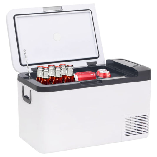 Kühlbox Mit Griff Und Adapter Schwarz Und Weiß Pp & Pe