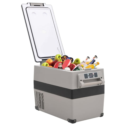 Kühlbox Mit Griff Und Adapter Schwarz Und Grau Pp & Pe