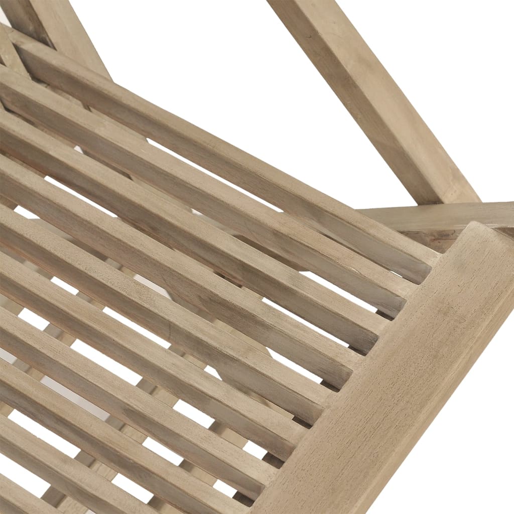Gartenstühle 8 Stk. Klappbar Grau 56X61X89 Cm Massivholz Teak