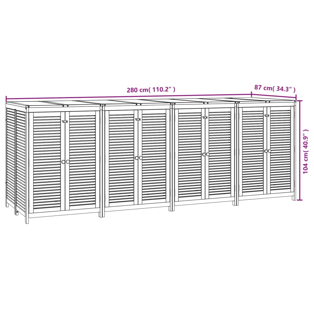 Gartenbox Massivholz Akazie