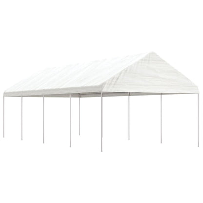 Pavillon Mit Dach Weiß 20,07X4,08X3,22 M Polyethylen