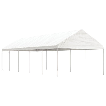 Pavillon Mit Dach Weiß 20,07X4,08X3,22 M Polyethylen