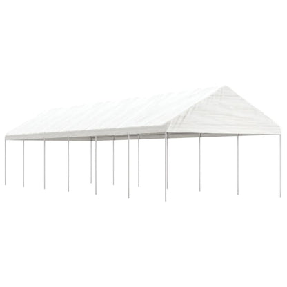 Pavillon Mit Dach Weiß 20,07X4,08X3,22 M Polyethylen