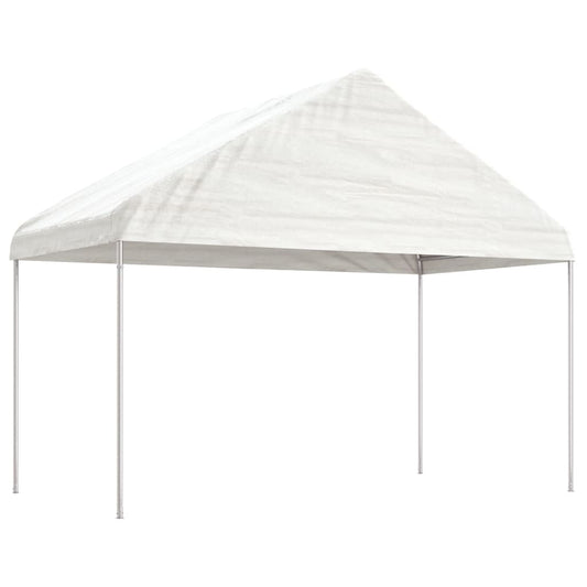 Pavillon Mit Dach Weiß 20,07X4,08X3,22 M Polyethylen