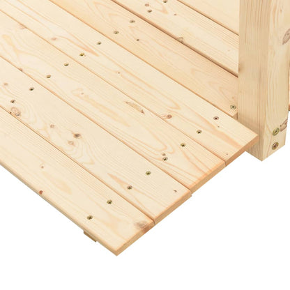 Gartenbrücke Mit Kettengeländer 150X67X56 Cm Massivholz Fichte