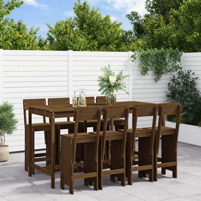 9-Tlg. Gartenbar-Set Massivholz Douglasie