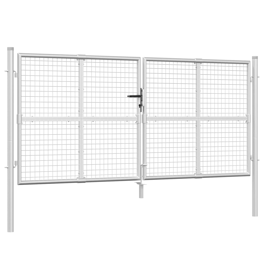 Mesh-Gartentor N 300X175 Cm Verzinkter Stahl