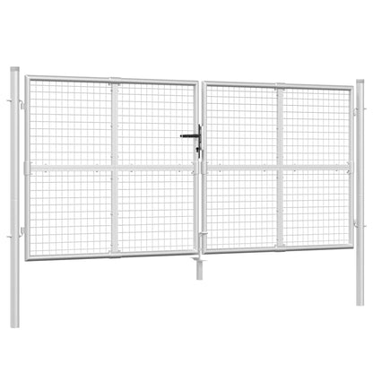 Mesh-Gartentor N 300X175 Cm Verzinkter Stahl