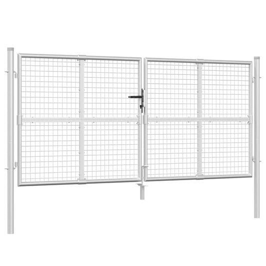 Mesh-Gartentor N 300X175 Cm Verzinkter Stahl