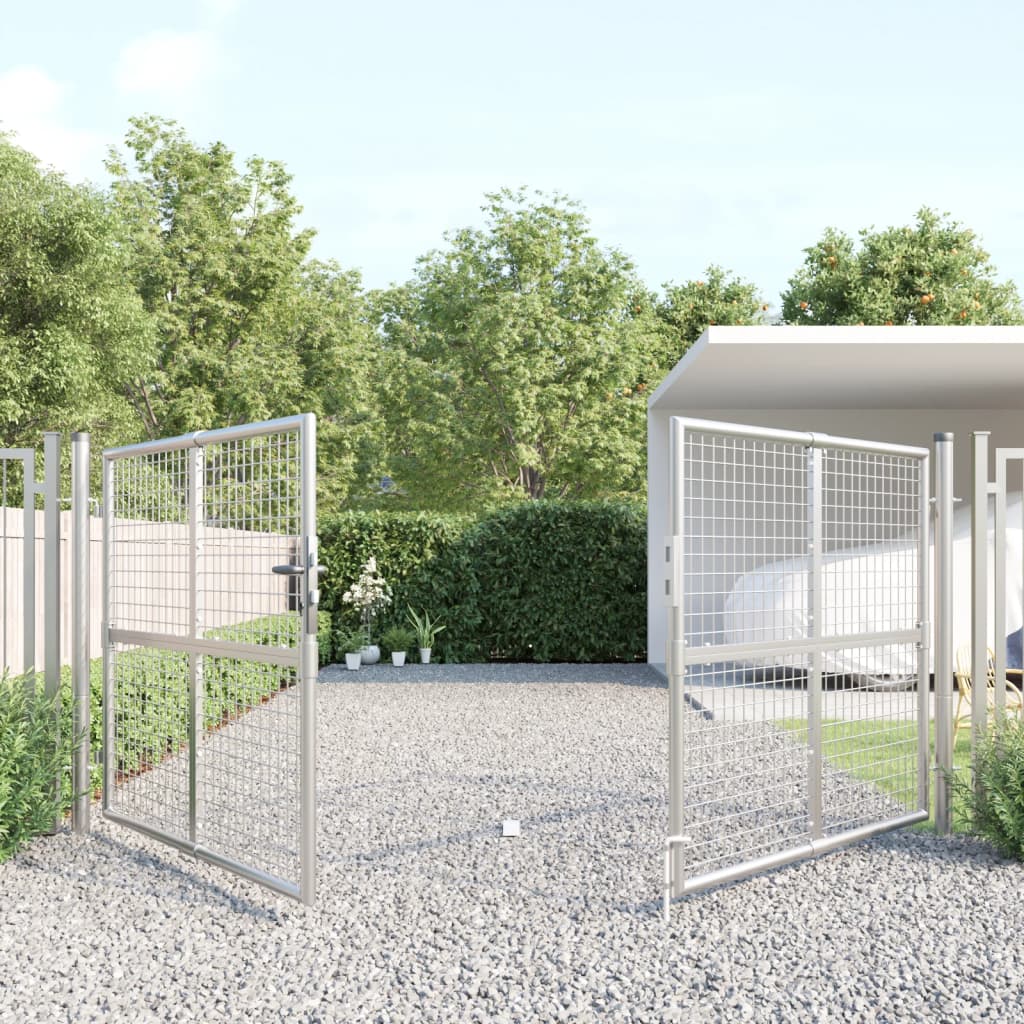 Mesh-Gartentor N 300X175 Cm Verzinkter Stahl