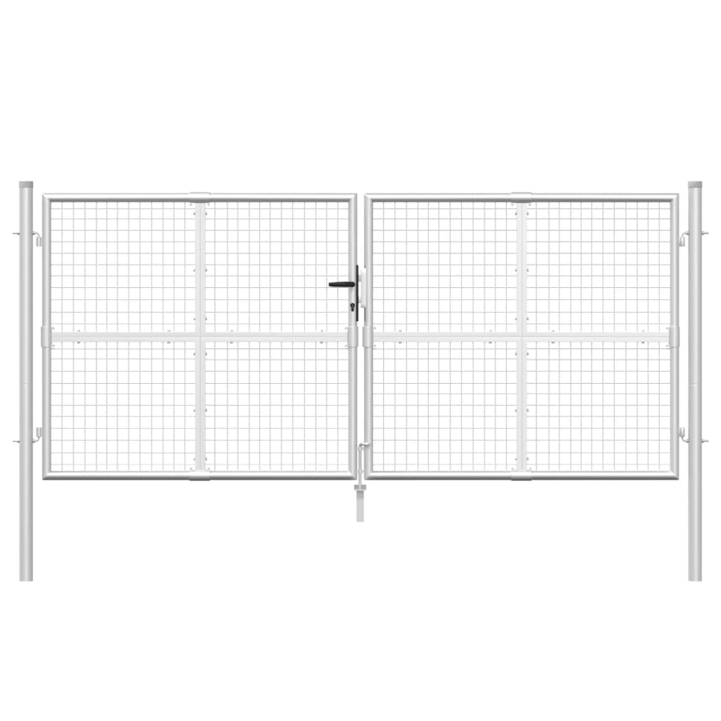Mesh-Gartentor N 300X175 Cm Verzinkter Stahl