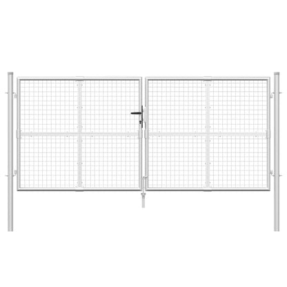 Mesh-Gartentor N 300X175 Cm Verzinkter Stahl