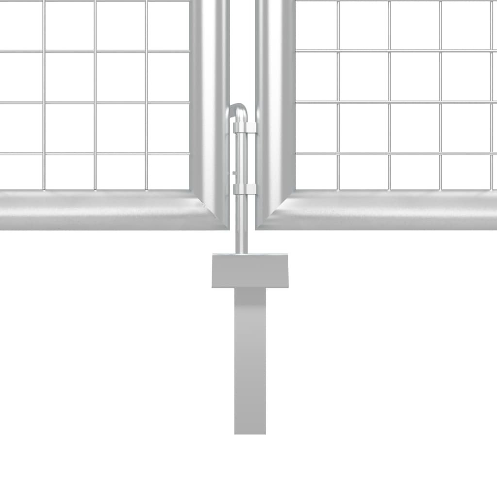 Mesh-Gartentor N 300X175 Cm Verzinkter Stahl