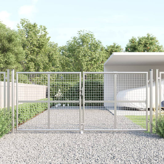 Mesh-Gartentor N 300X175 Cm Verzinkter Stahl