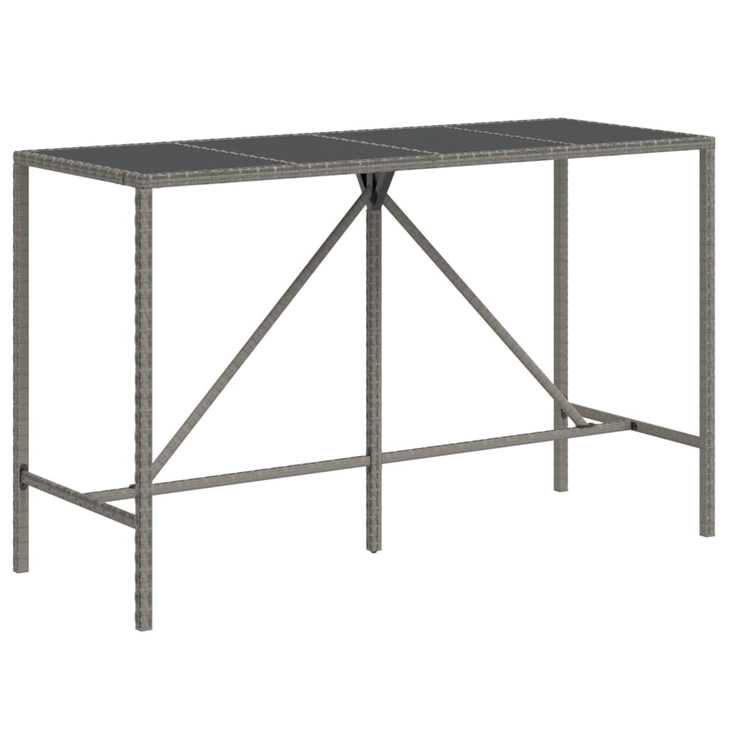 9-Tlg. Gartenbar-Set Mit Kissen Poly Rattan