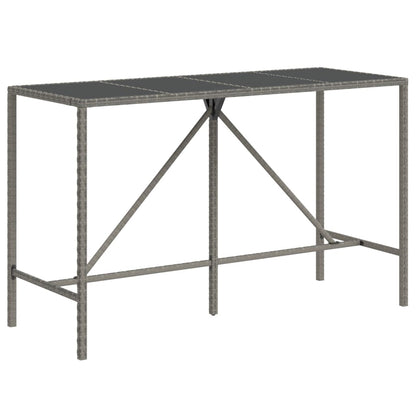 9-Tlg. Gartenbar-Set Mit Kissen Poly Rattan