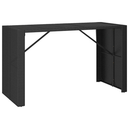 7-Tlg. Gartenbar-Set Mit Kissen Poly Rattan
