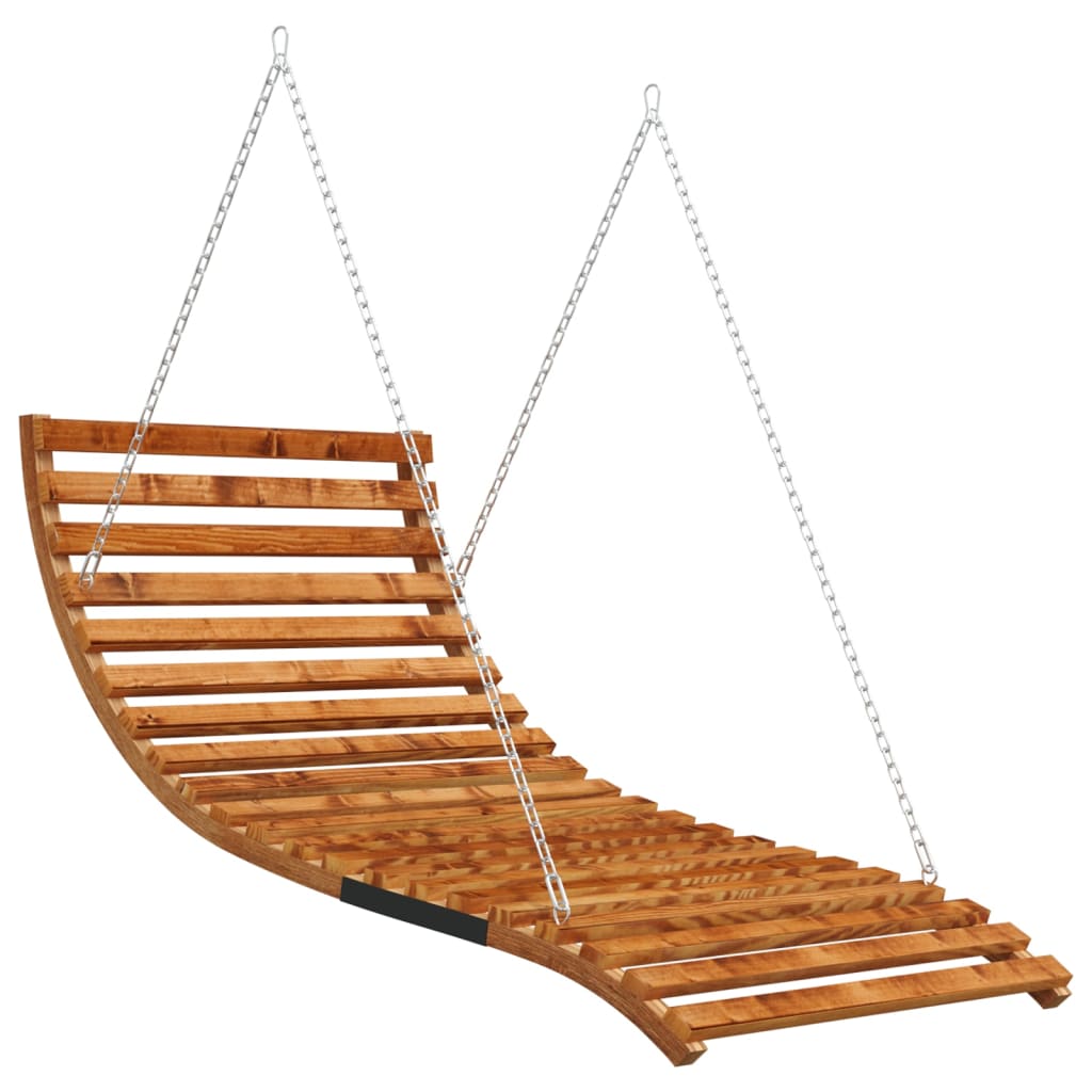 Hollywoodschaukel Massivholz Fichte Mit Teak-Finish