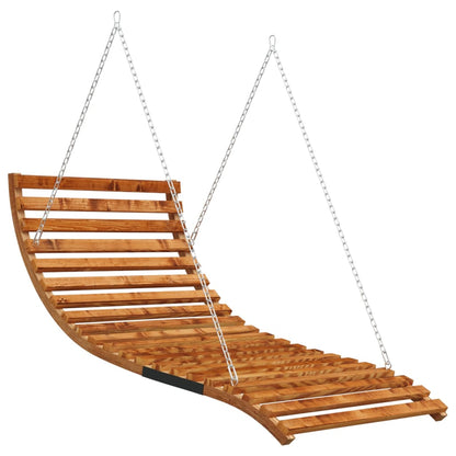 Hollywoodschaukel Massivholz Fichte Mit Teak-Finish