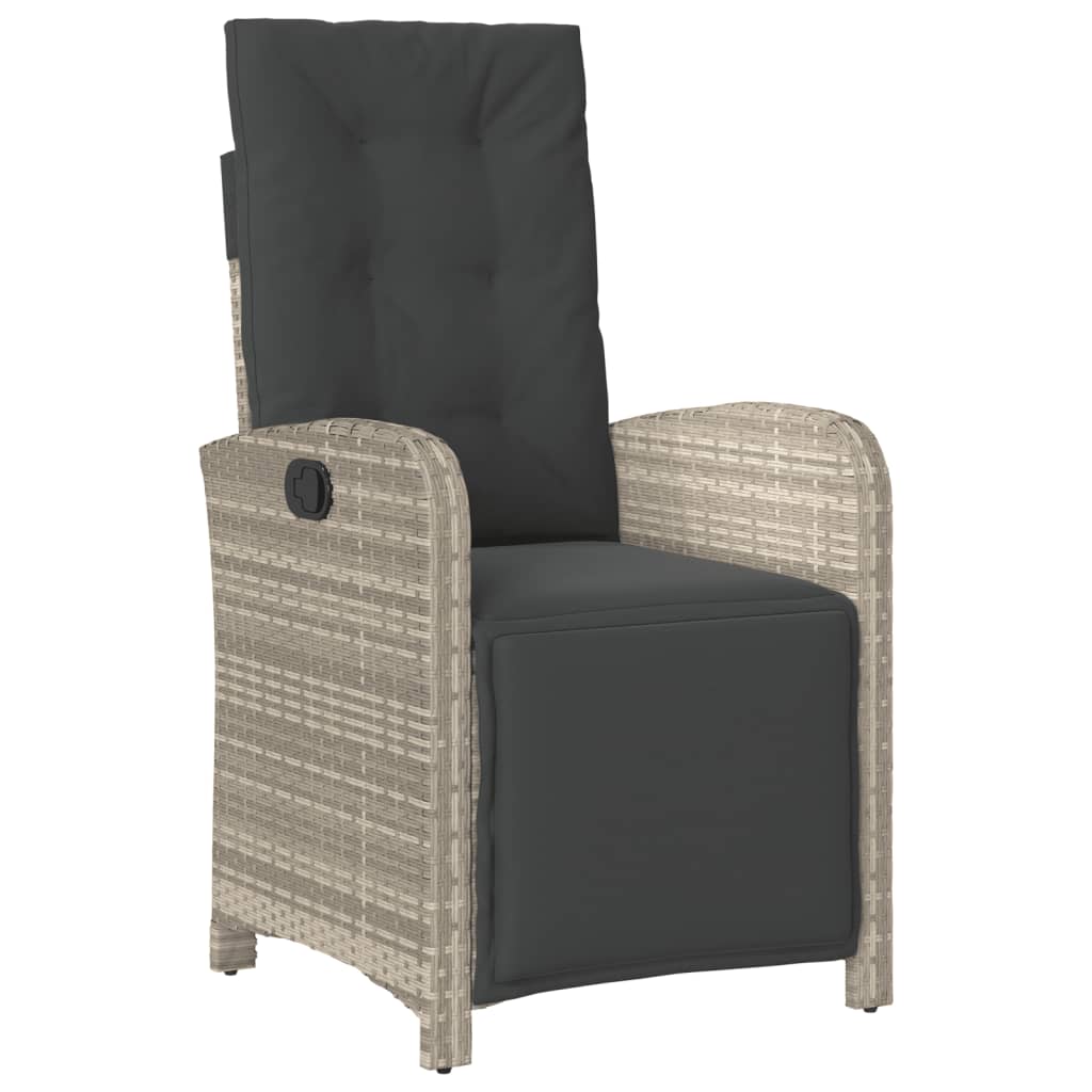 3-Tlg. Bistro-Set Mit Kissen Poly Rattan