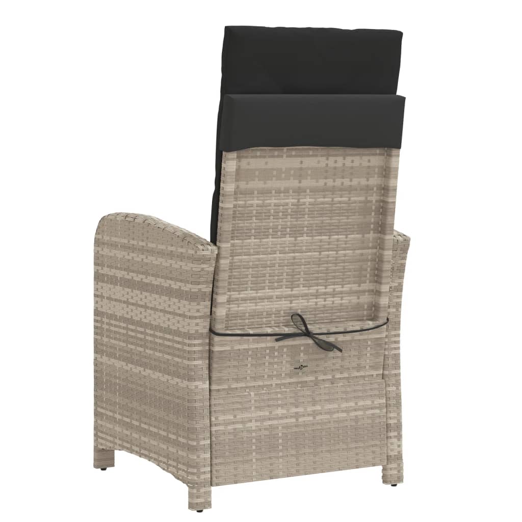3-Tlg. Bistro-Set Mit Kissen Poly Rattan