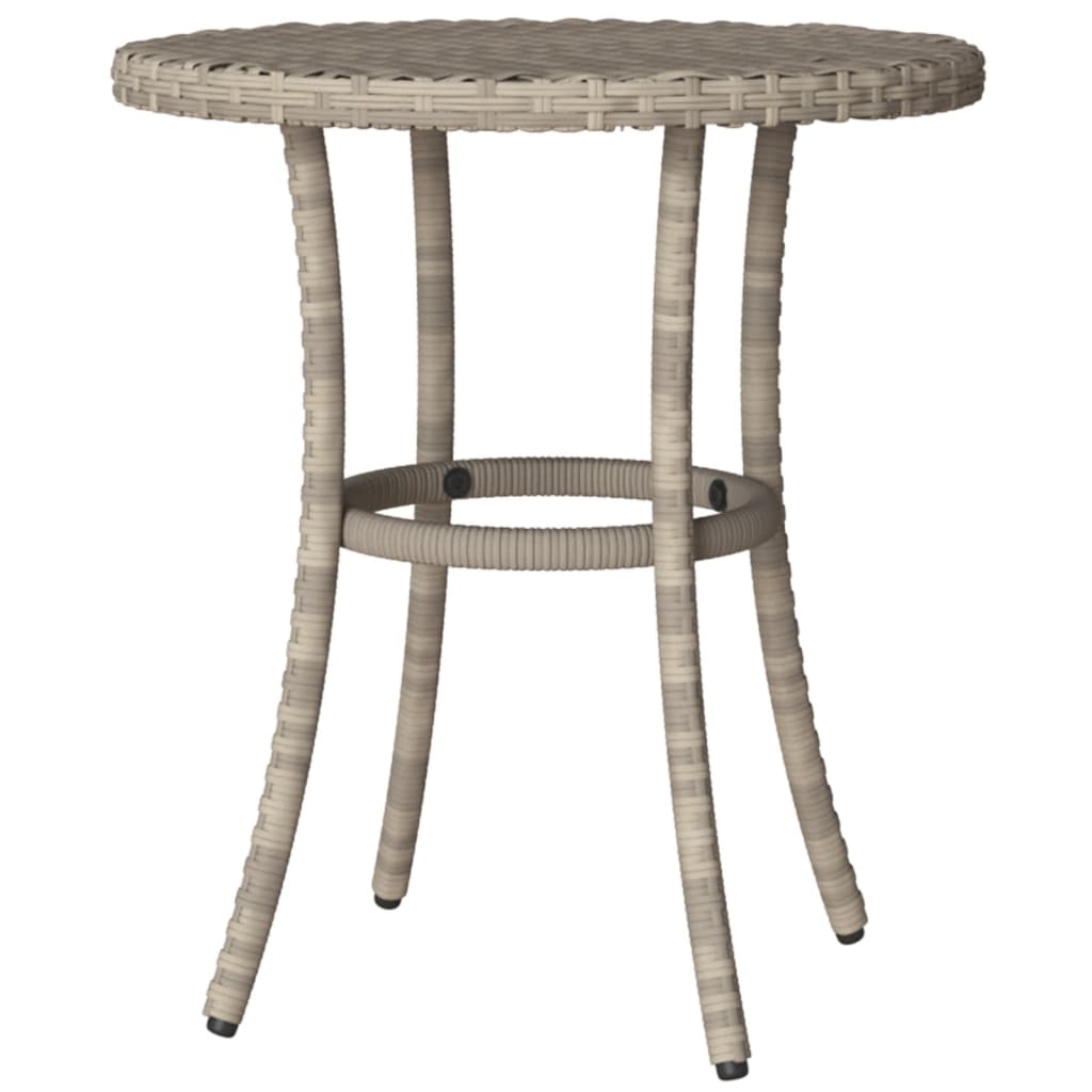 3-Tlg. Bistro-Set Mit Kissen Poly Rattan
