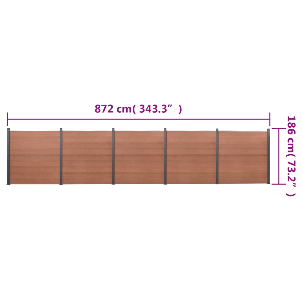 Zaunelement-Set Wpc
