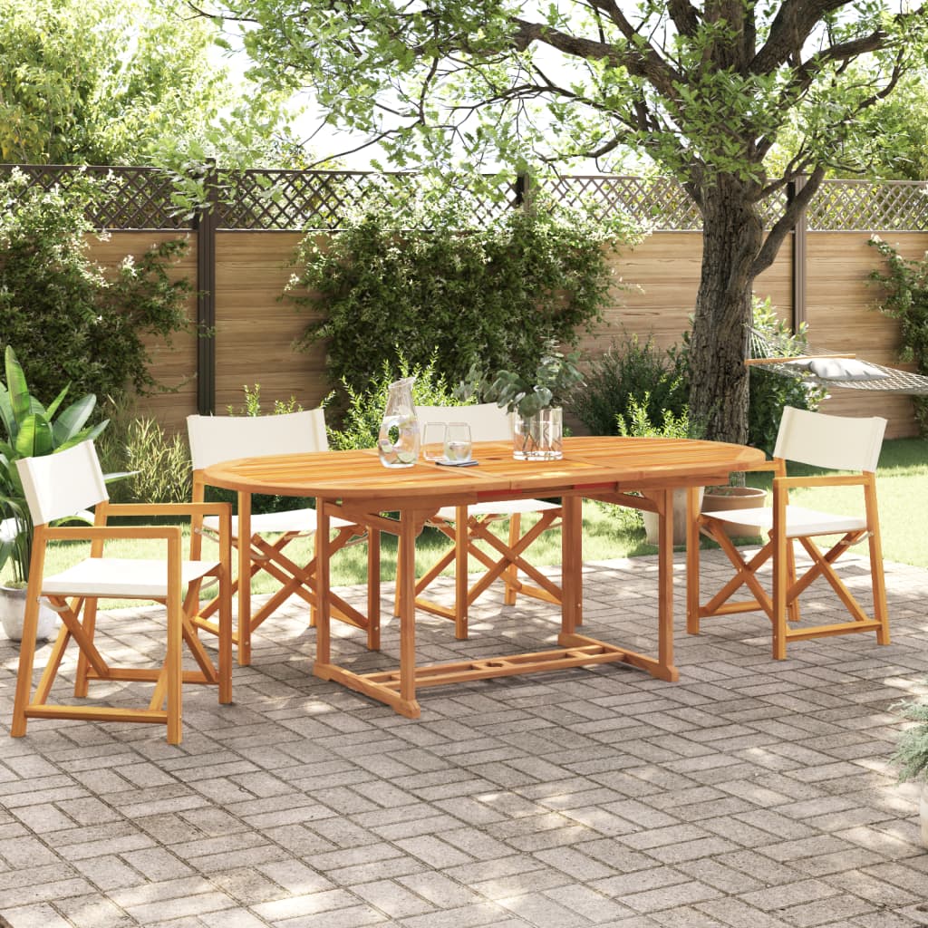 Klappbare Gartenstühle 8 Stk. Weiß Stoff