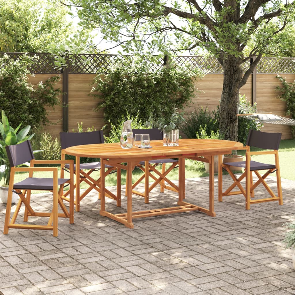 Klappbare Gartenstühle 8 Stk. Weiß Stoff