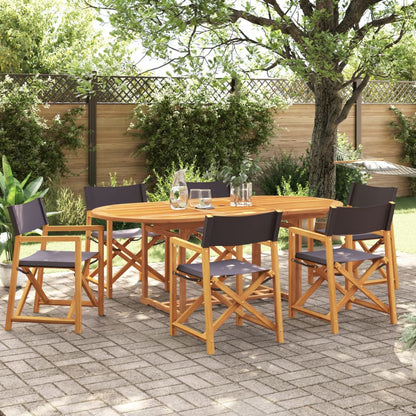 Klappbare Gartenstühle 8 Stk. Weiß Stoff