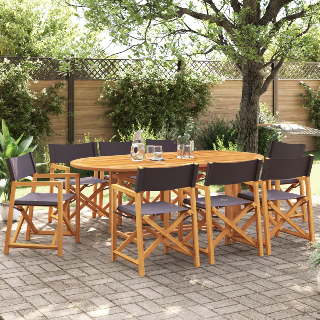 Klappbare Gartenstühle 8 Stk. Weiß Stoff