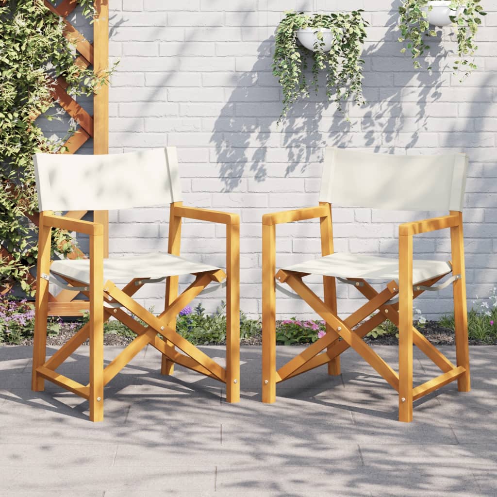 Klappbare Gartenstühle 8 Stk. Weiß Stoff
