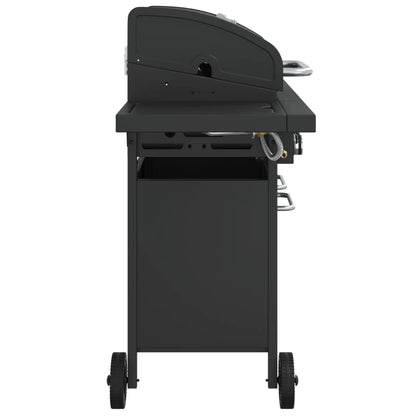 Gasgrill Mit 5 Flammen Schwarz Pulverbeschichteter Stahl