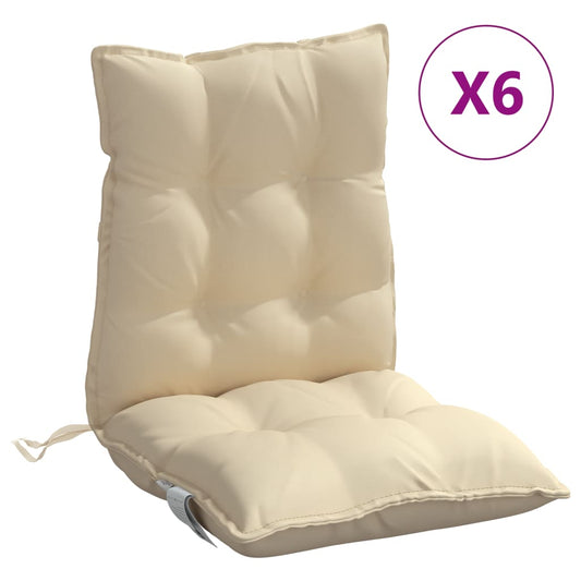 Niedriglehner-Auflagen 6 Stk. Oxford-Gewebe