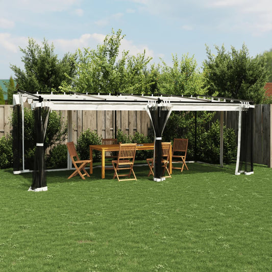 Pavillon Wänden Stahl Creme