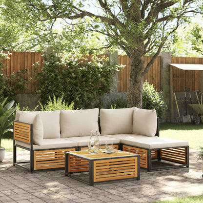 12-Tlg. Garten-Sofagarnitur Mit Kissen Massivholz Akazie