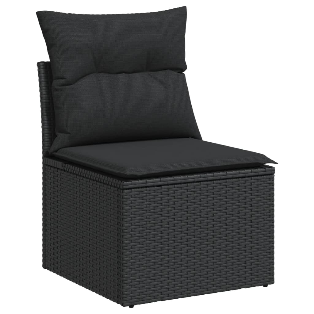 13-Tlg. Garten-Sofagarnitur Mit Kissen Poly Rattan