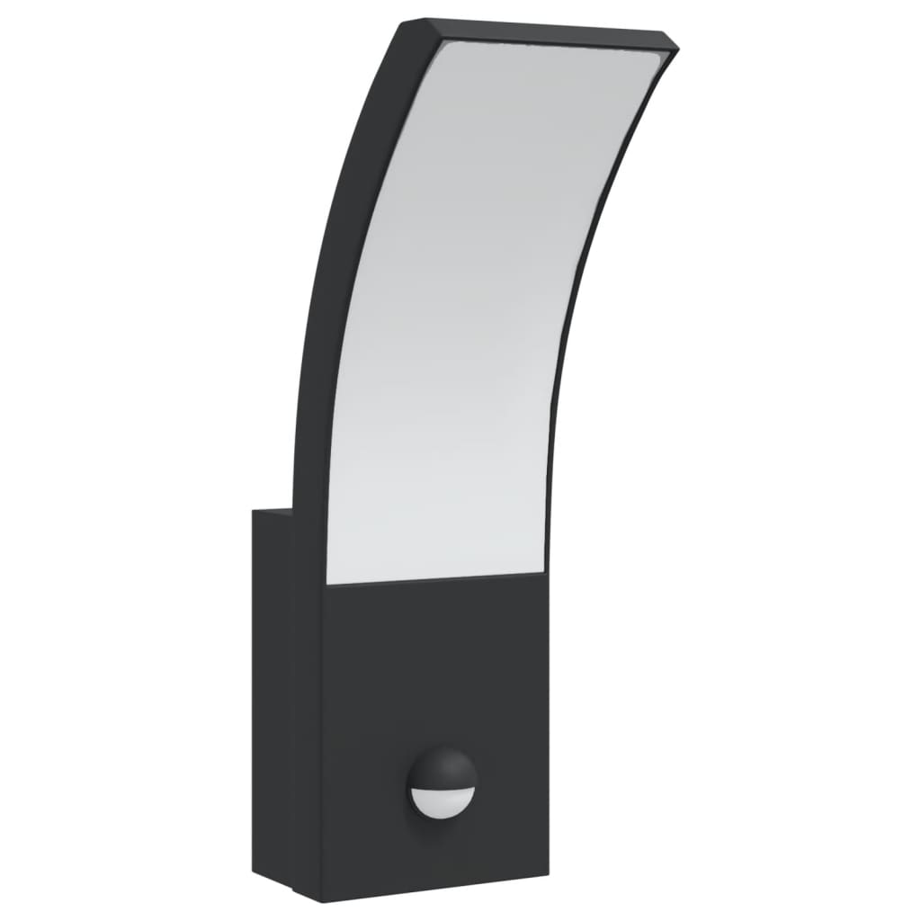 Led-Außenwandleuchten Mit Sensor 2 Stk. Aludruckguss Schwarz