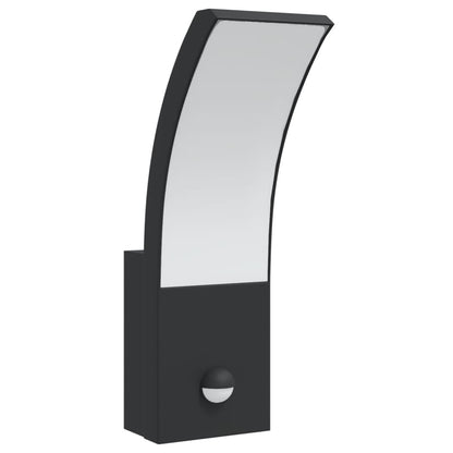 Led-Außenwandleuchten Mit Sensor 2 Stk. Aludruckguss Schwarz