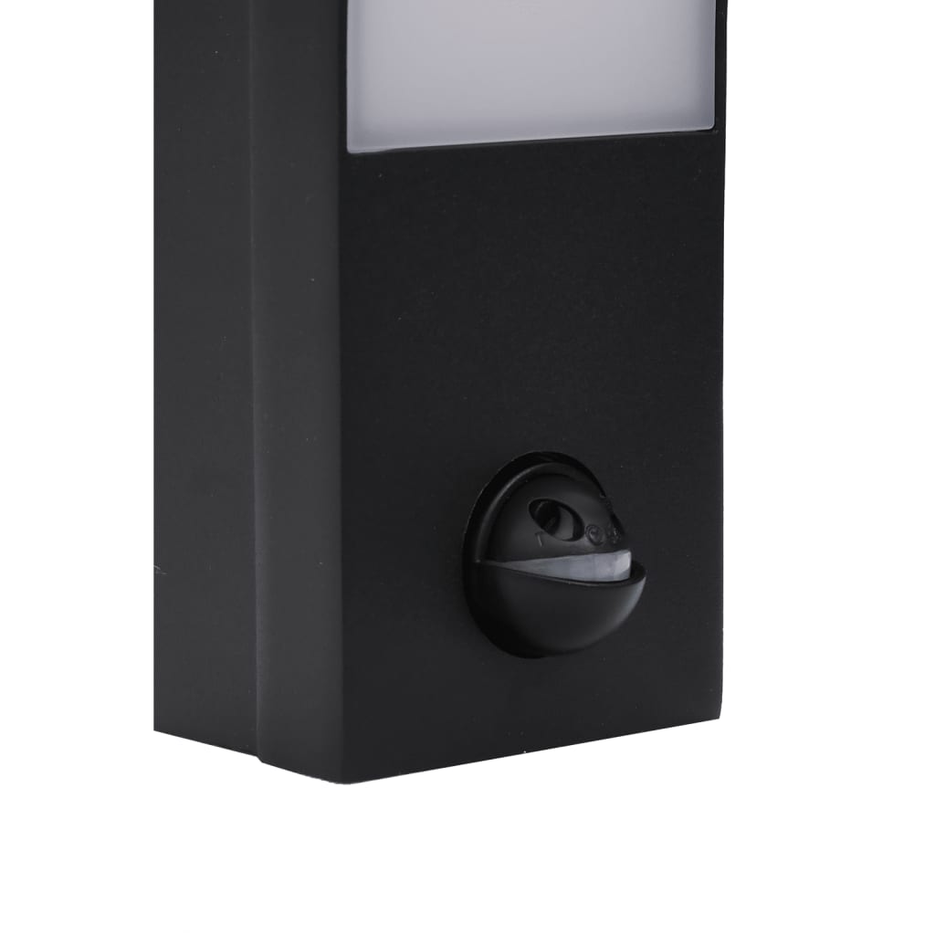 Led-Außenwandleuchten Mit Sensor 2 Stk. Aludruckguss Schwarz