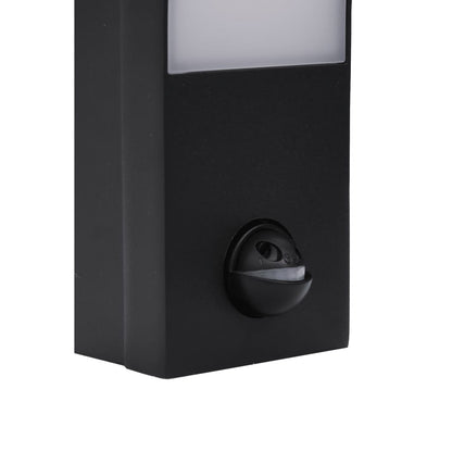 Led-Außenwandleuchten Mit Sensor 2 Stk. Aludruckguss Schwarz