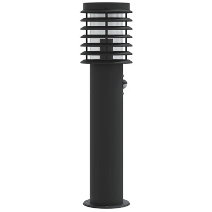 Wegeleuchten Mit Bewegungsmelder 3 Stk. 60 Cm Edelstahl Schwarz
