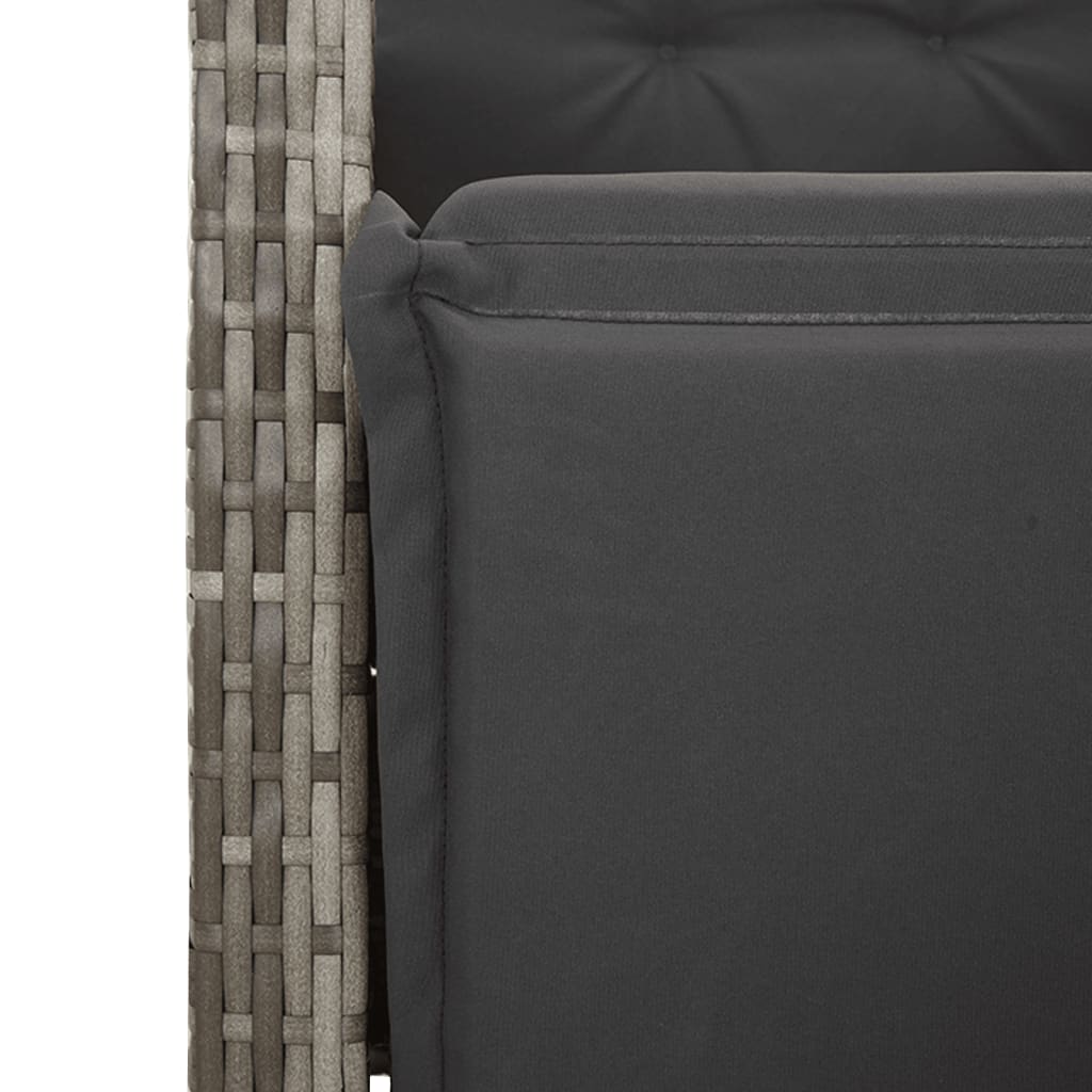 11-Tlg. Garten-Bistro-Set Mit Kissen Poly Rattan