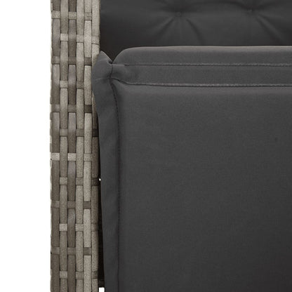 11-Tlg. Garten-Bistro-Set Mit Kissen Poly Rattan